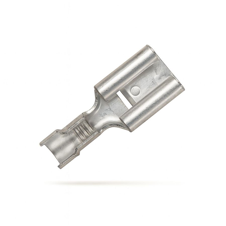 Kist a 100st. Ongeisol. vlaksteker F-krimp 9,5x0,8mm 4,0-6,0
