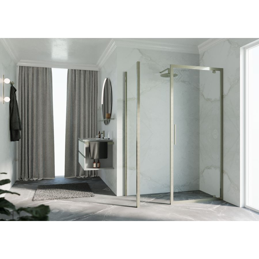 Kuadra 2 f 101 ver.101-103cm helder glas rvs-look