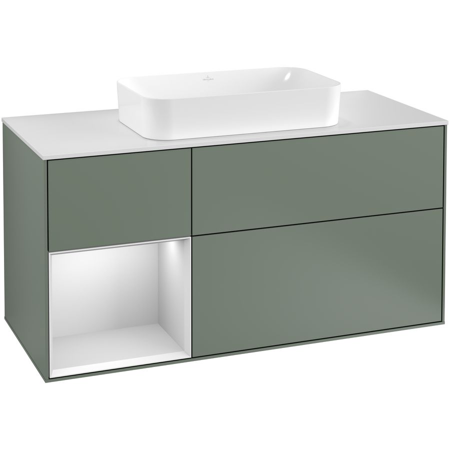 Wastafelonderkast Finion 1200x603x501mm Olive Matt Lacquer G291MTGM