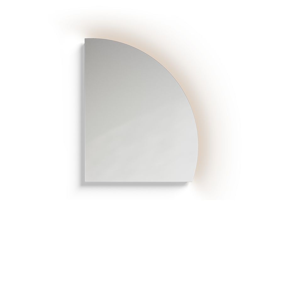 Spiegel Luna 1 deel links R90 indirecte led-verlichting dimbaar 3000K 915x1150mm