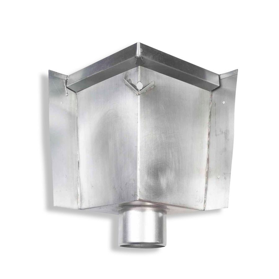 Vergaarbak zink vierkant HOEKmodel (junior) 80mm