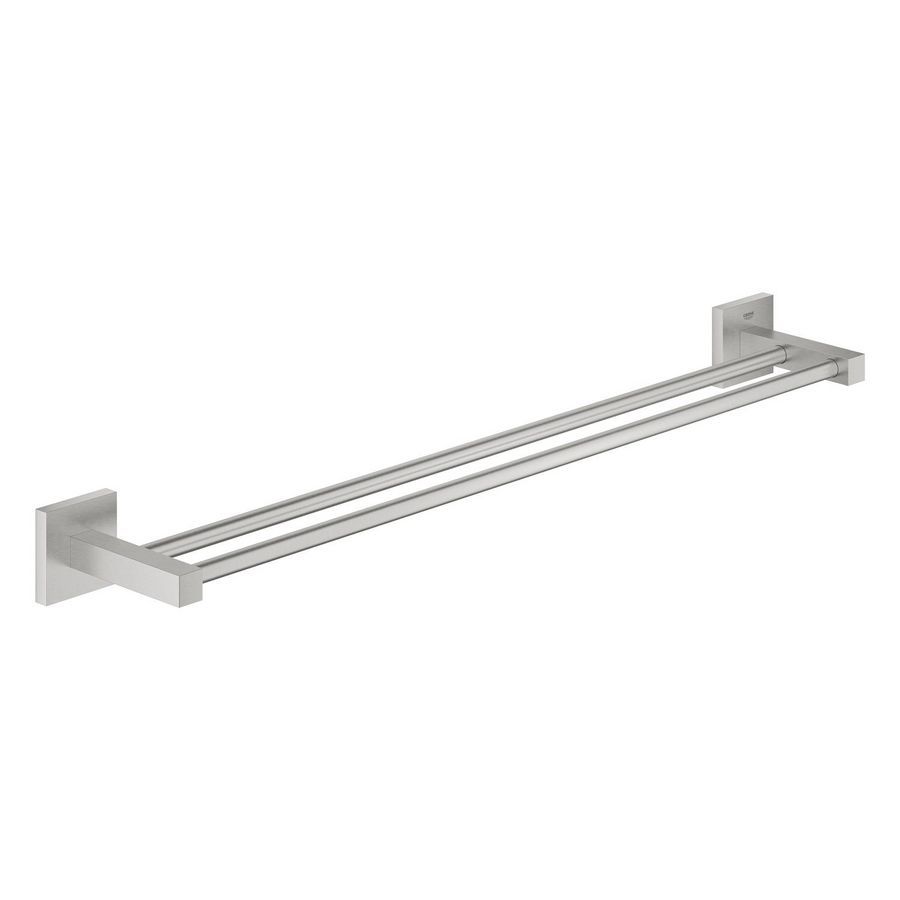 Start Cube Dubbele Handdoekhouder 600mm Supersteel