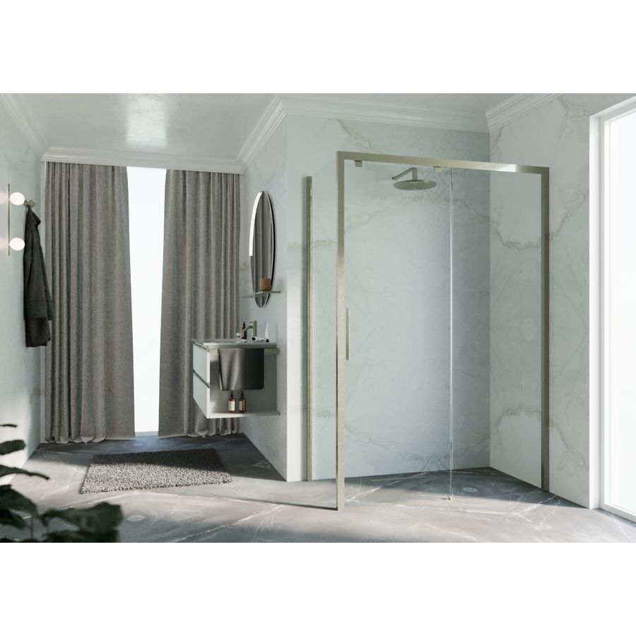 Kuadra 2 2ph 107 rech ver.107-111cm helder glas rvs-look