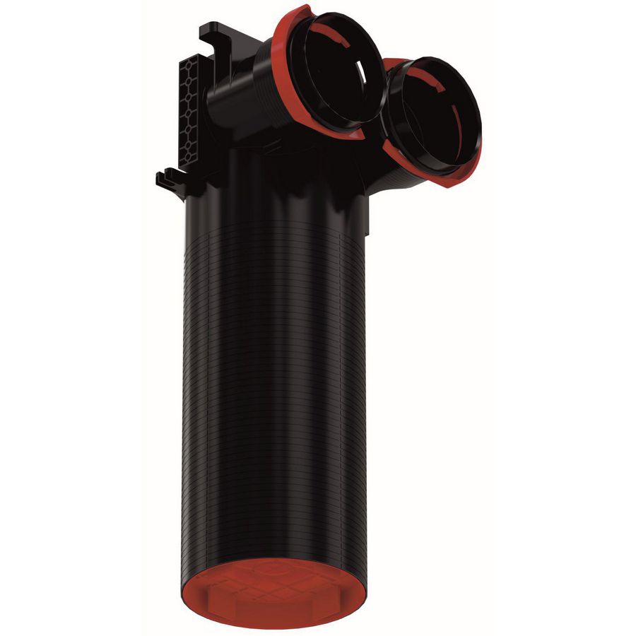ComfoCase ventielaansluitstuk / roosterbox TVA dubbel 90° Ø125 / 2xØ90mm RLC l=300mm