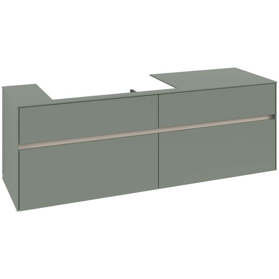 Wastafelonderkast Collaro 1600x548x500mm Soft Green C02600AF