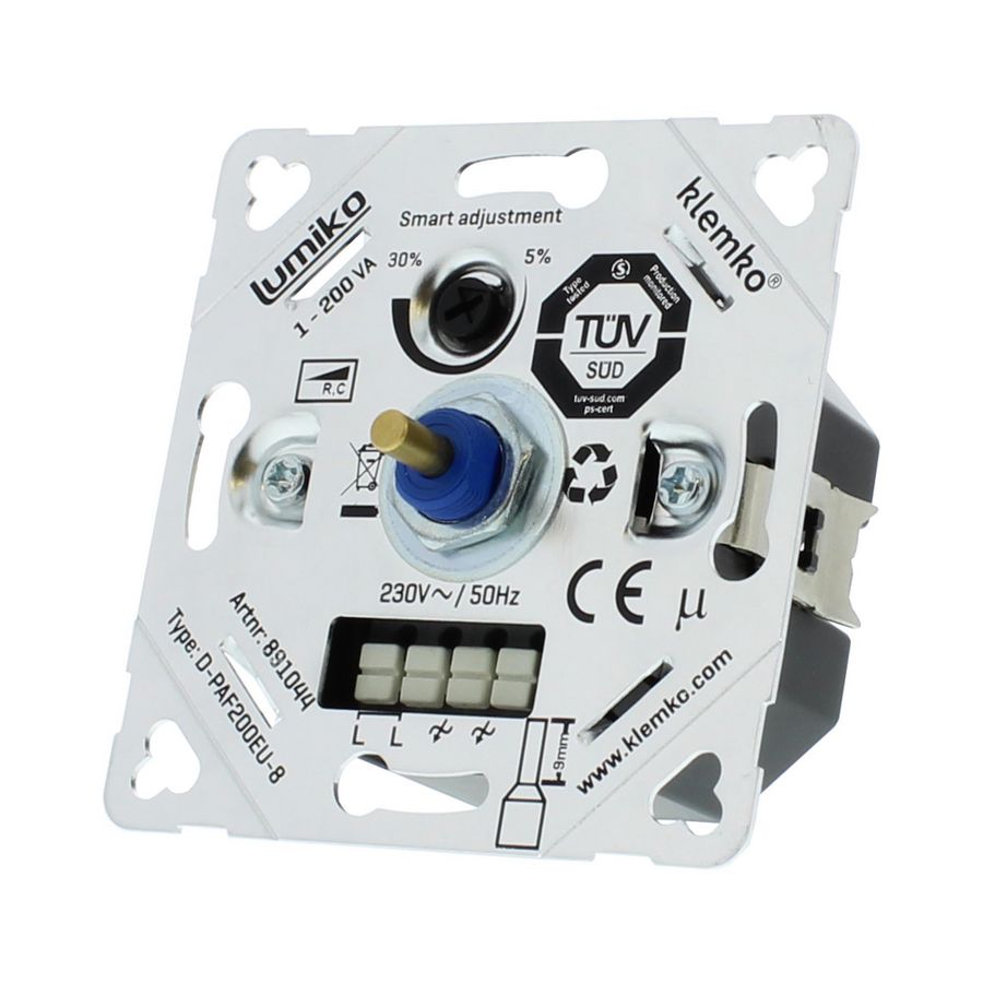 Universele leddimmer faseafsnijding tussen 1-200W EU 8mm