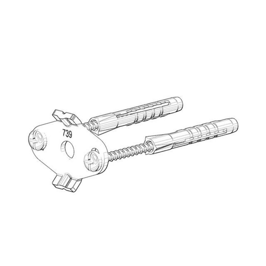 Bevestigingsset 150x65x10mm 0517207390090