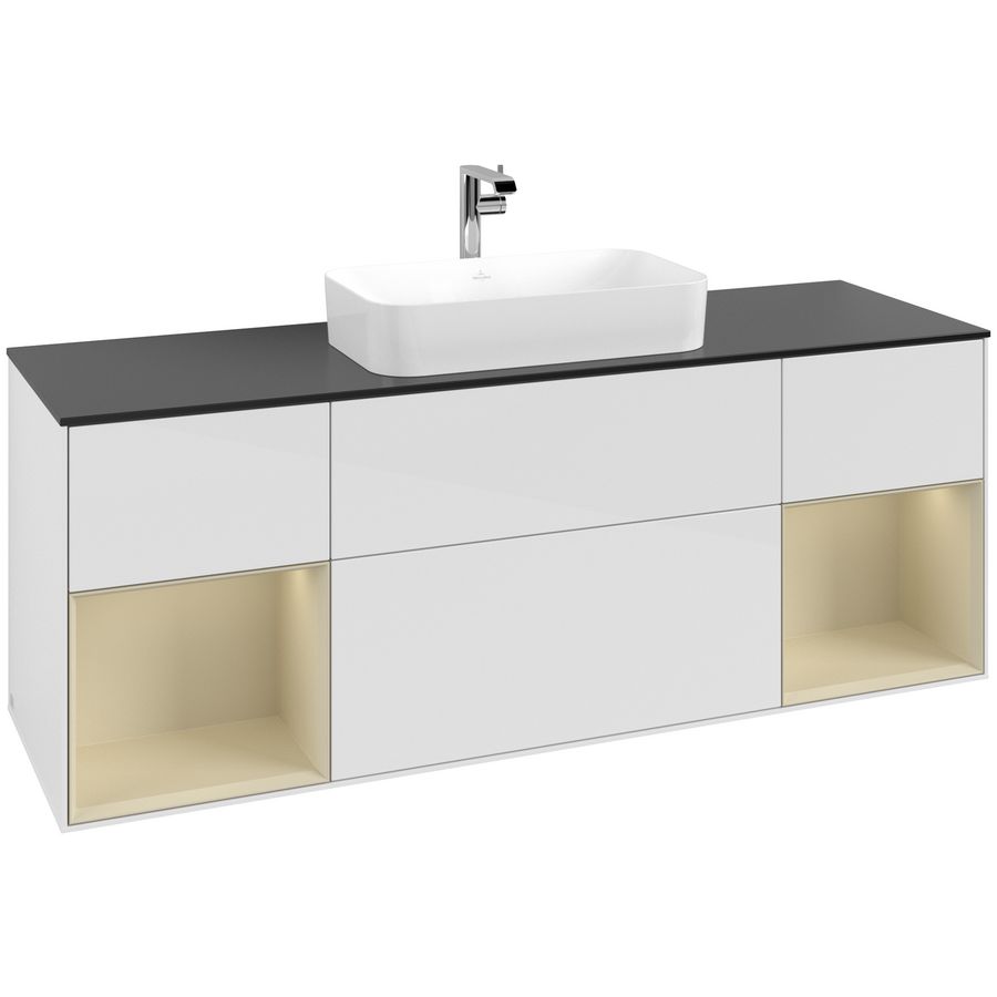 Wastafelonderkast Finion 1600x603x501mm G.White.L G332HJGF