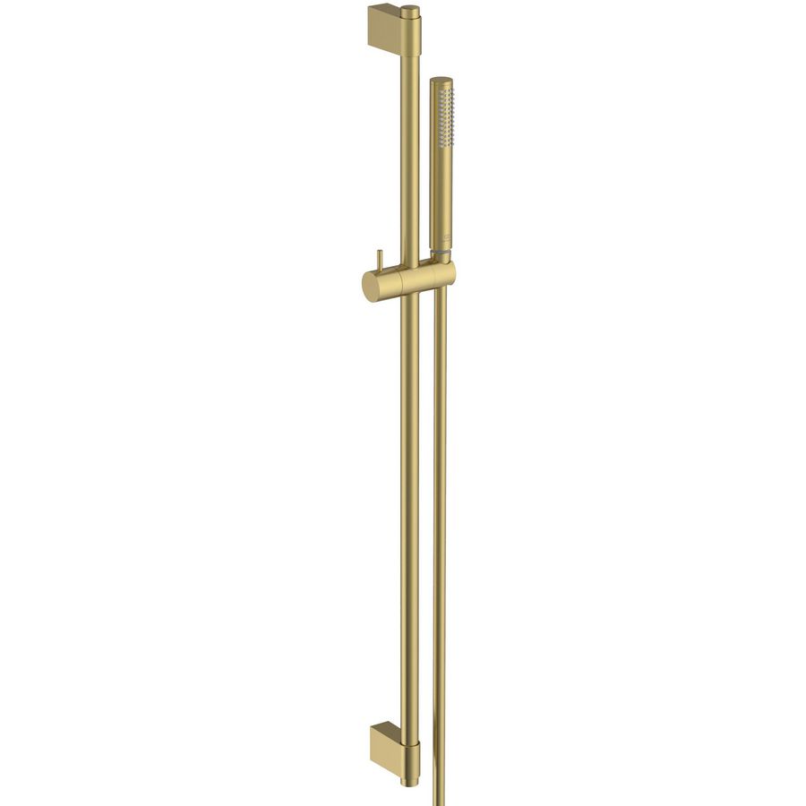 glijstangcomb 90cm 1 straalsoort staafhanddouche brushed gold (mat goudkleurig) A7