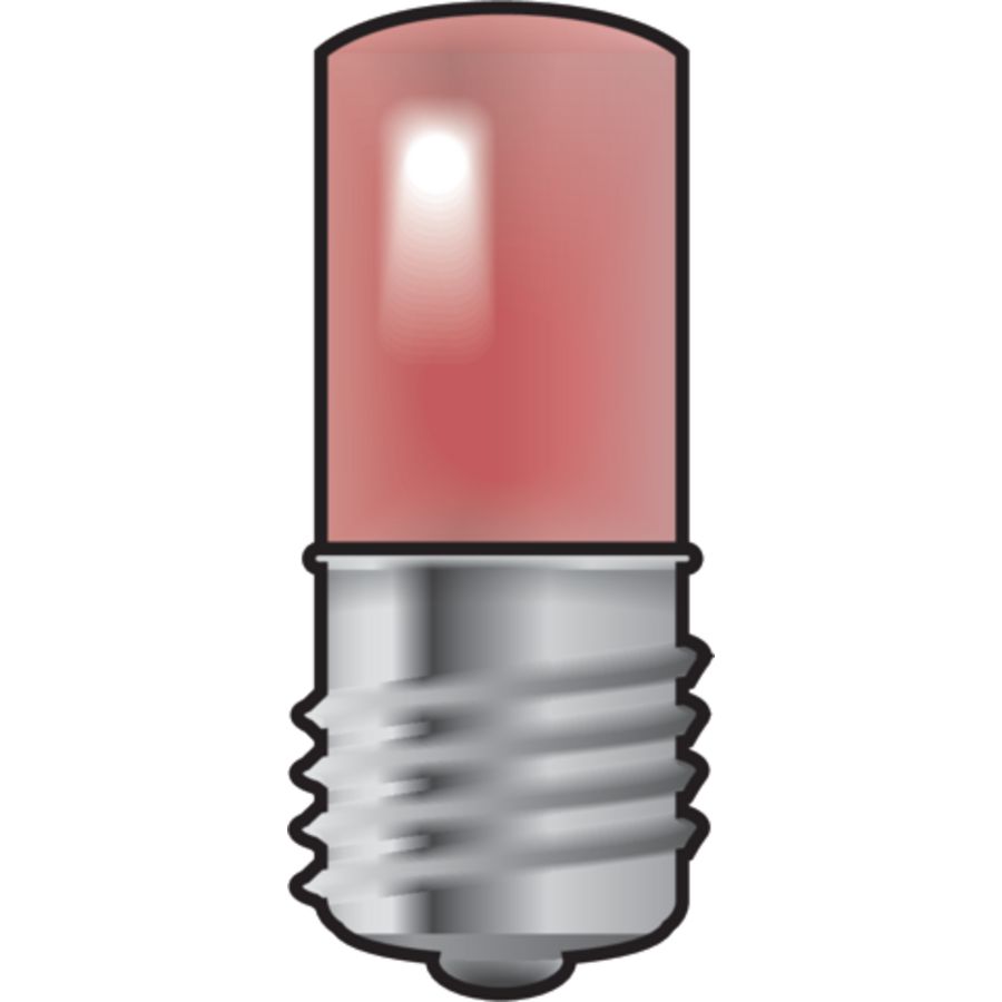 E10-lamp met rode led drukknoppen 6A/signaalapparaten