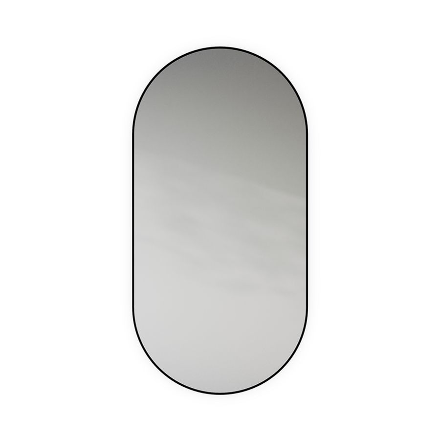 Spiegel Black Line Oval XL black 700x1400mm (horz. en vertic. toepasbaar)