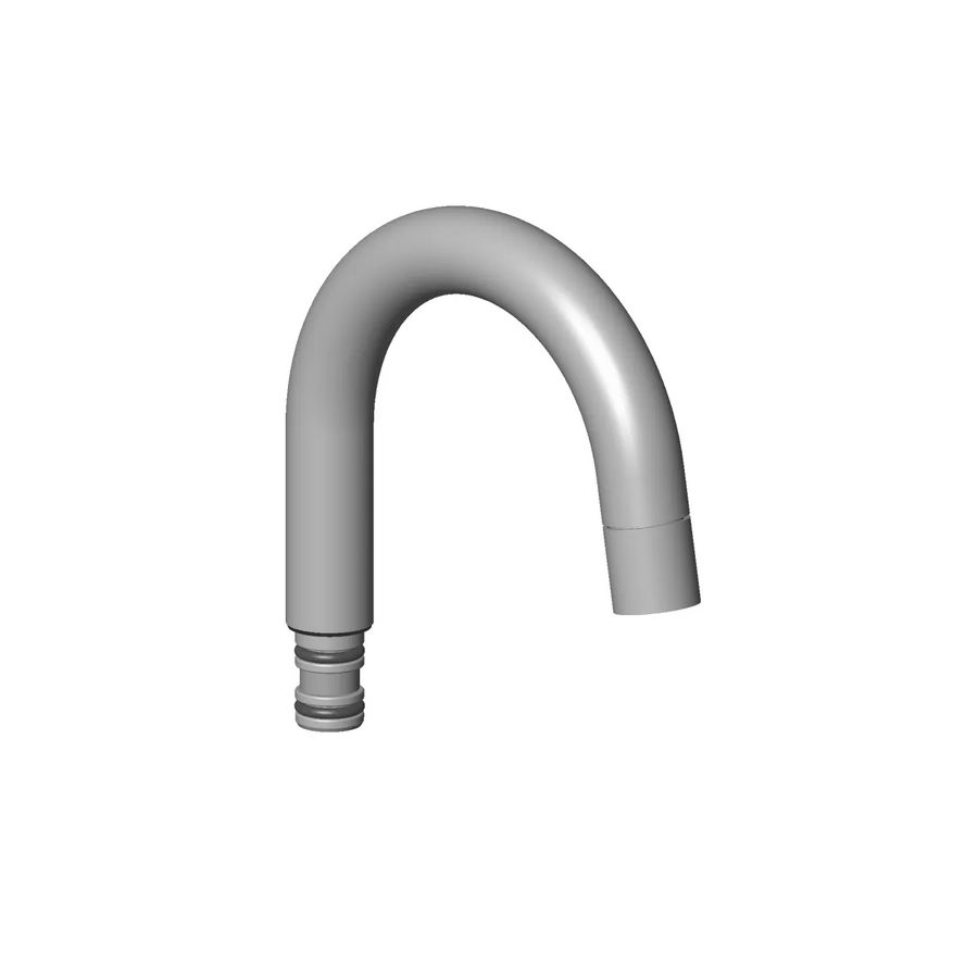 Uitloop 26x131x127mm, 4,54l/min. Dark Platinum gebors.