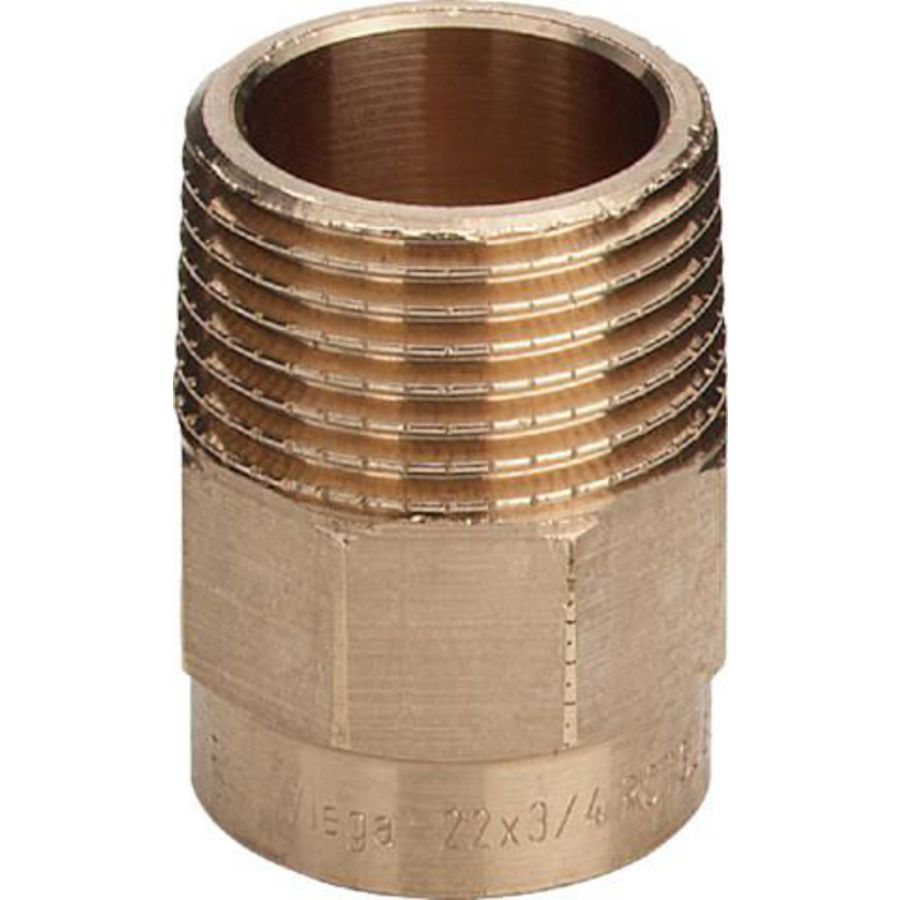 Overgangsnippel 10x1/2 brons/blank VVE=10