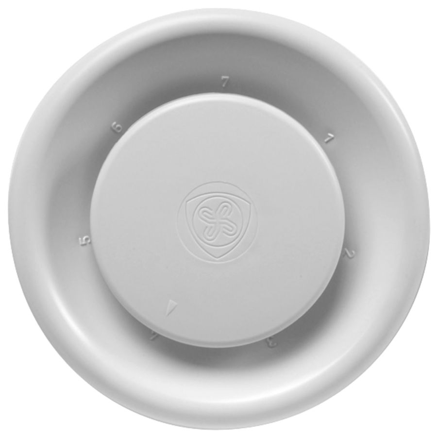 Afzuigventiel STK 100/125 kunststof ral9010