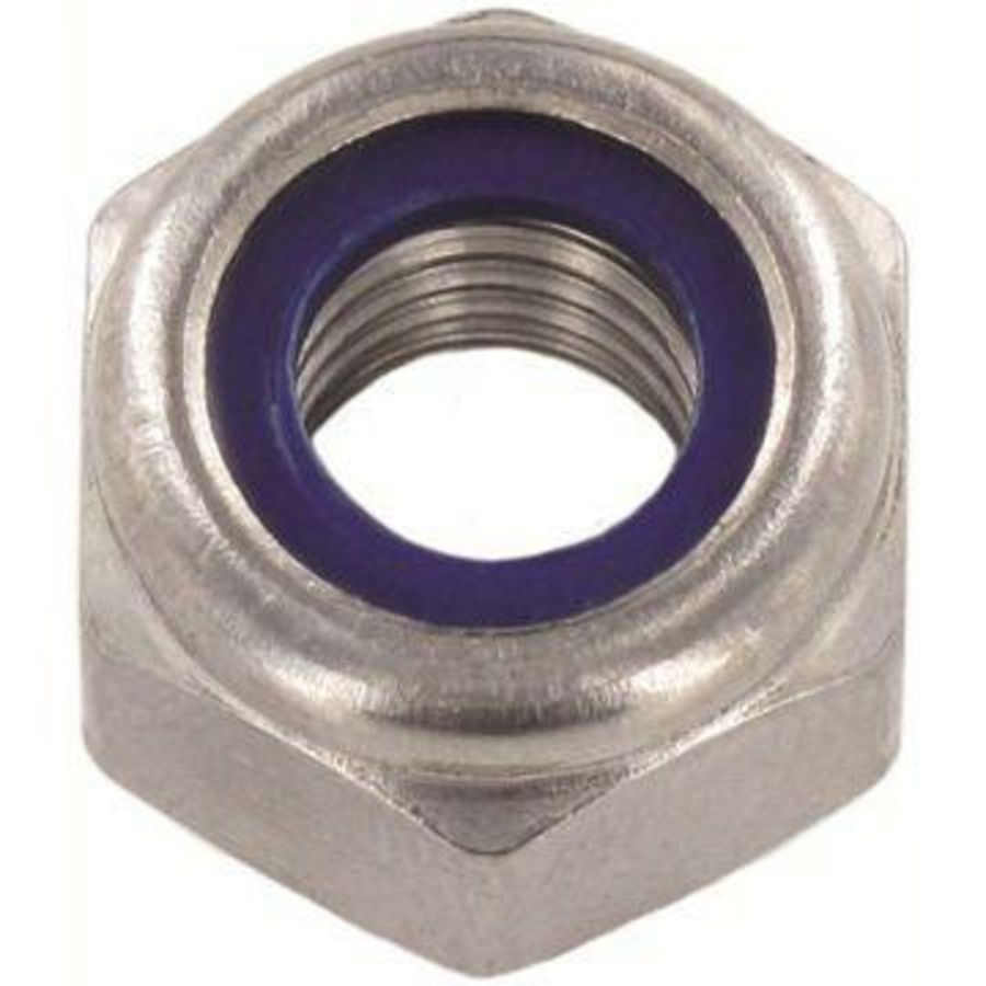Zeskantmoer zelfborgend DIN982 M10 RVS A4 AISI316 VVE=100