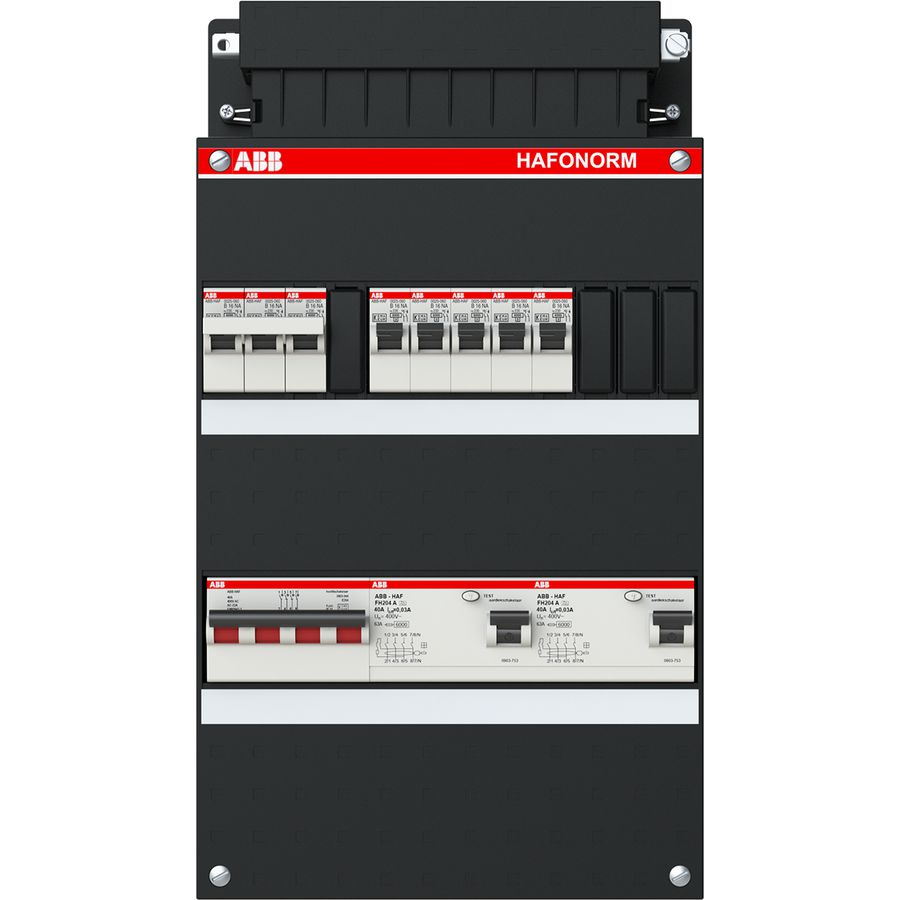 Installatiekast 5x achter 2x 30mA + K + HS 3-f