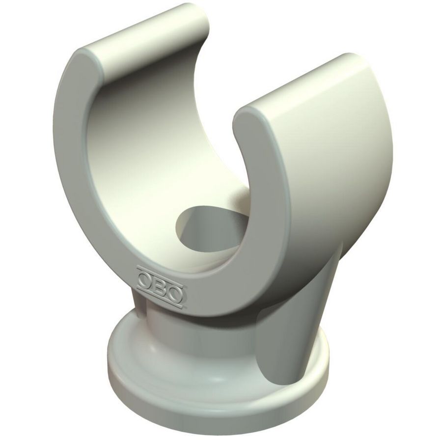 Sokkel-klembeugel 12mm polypr. li.grijs RAL 7035 VVE=100