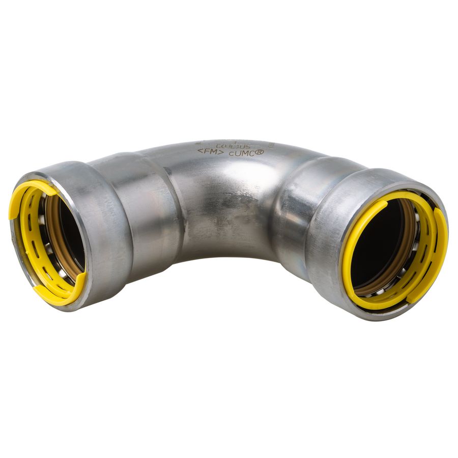 Bochtkoppeling 90gr. POWERPRESS Gas dikwandig C9408G pers x pers 3/4"
