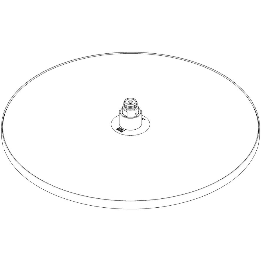 Regendouche rond 400mm Dark Platinum geborsteld
