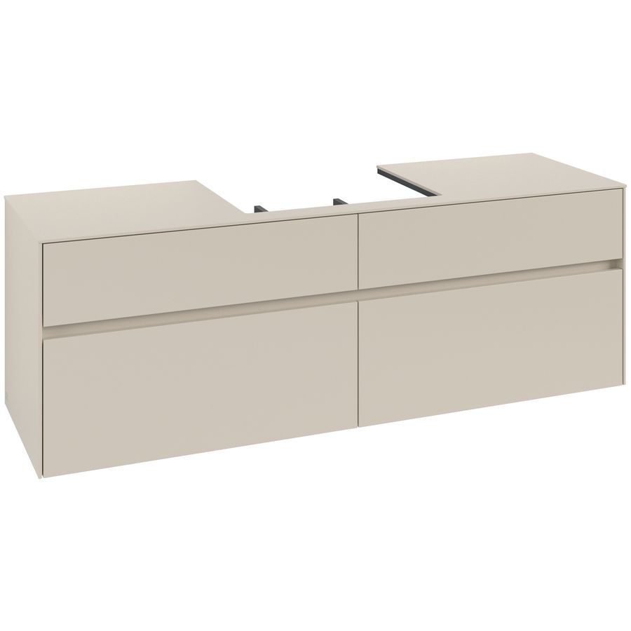 Wastafelonderkast Collaro 1600x548x500mm Cashmere Grey C025B0VN