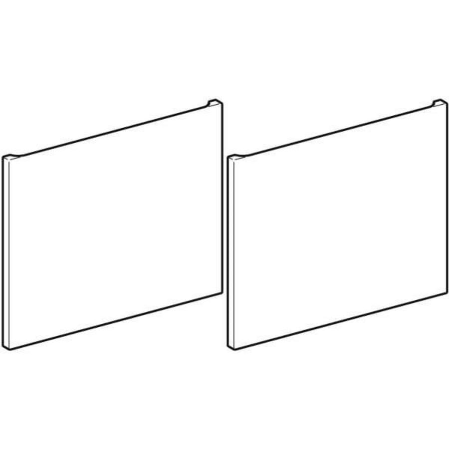 Ladefr.set onderk/wast smal 2st wit gel glans br wast130cm