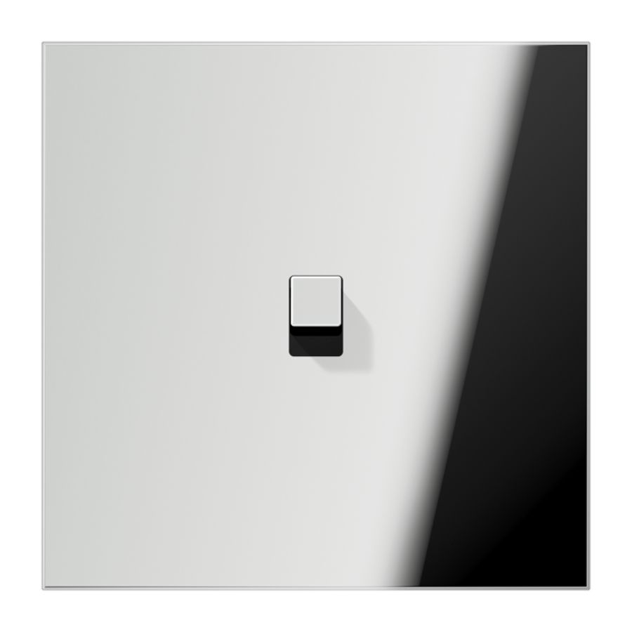 Afdekking LS1912 glans chroom 1x hevel kubus