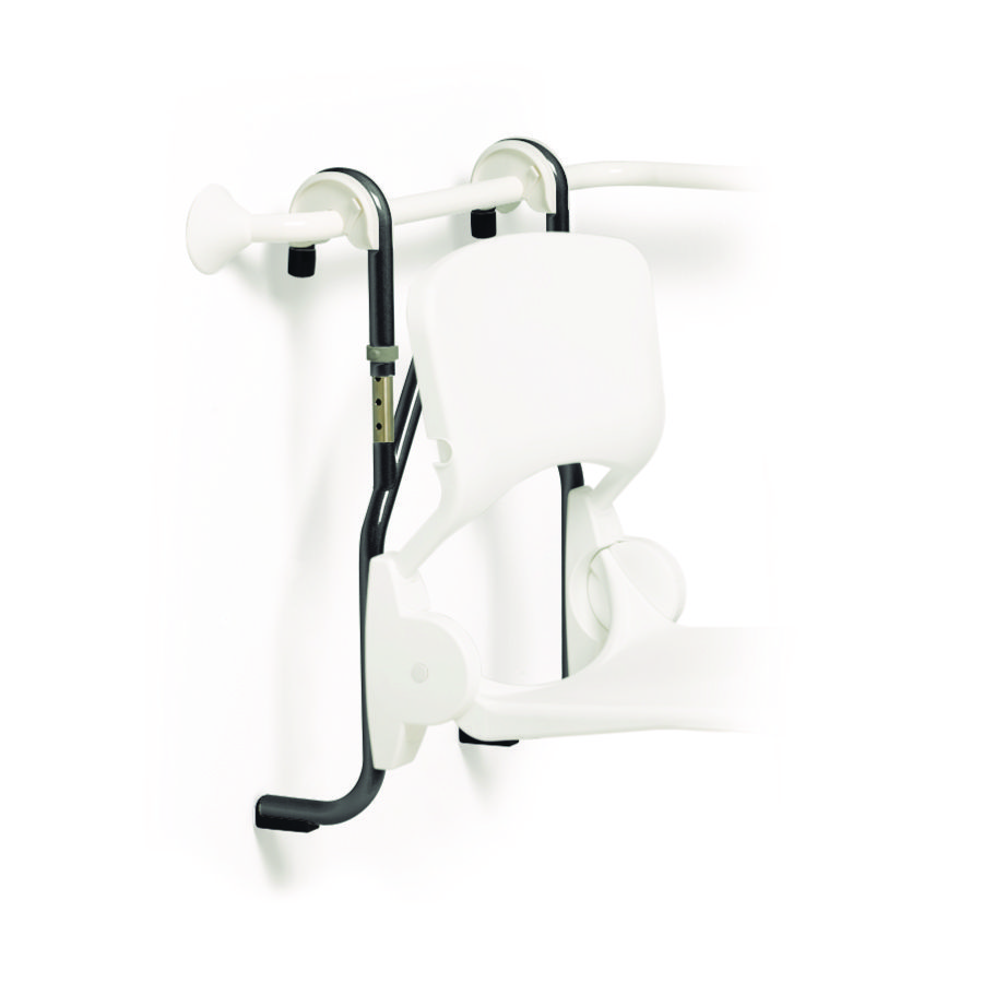 Hangend frame v.douchezitje RVS antrasiet hoogte verstelling 100mm