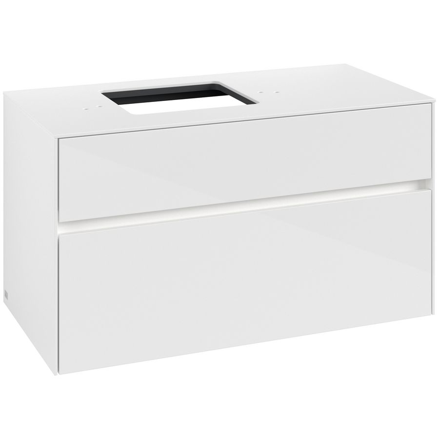 Wastafelonderkast Collaro 1000x548x500mm Glossy White C126B0DH