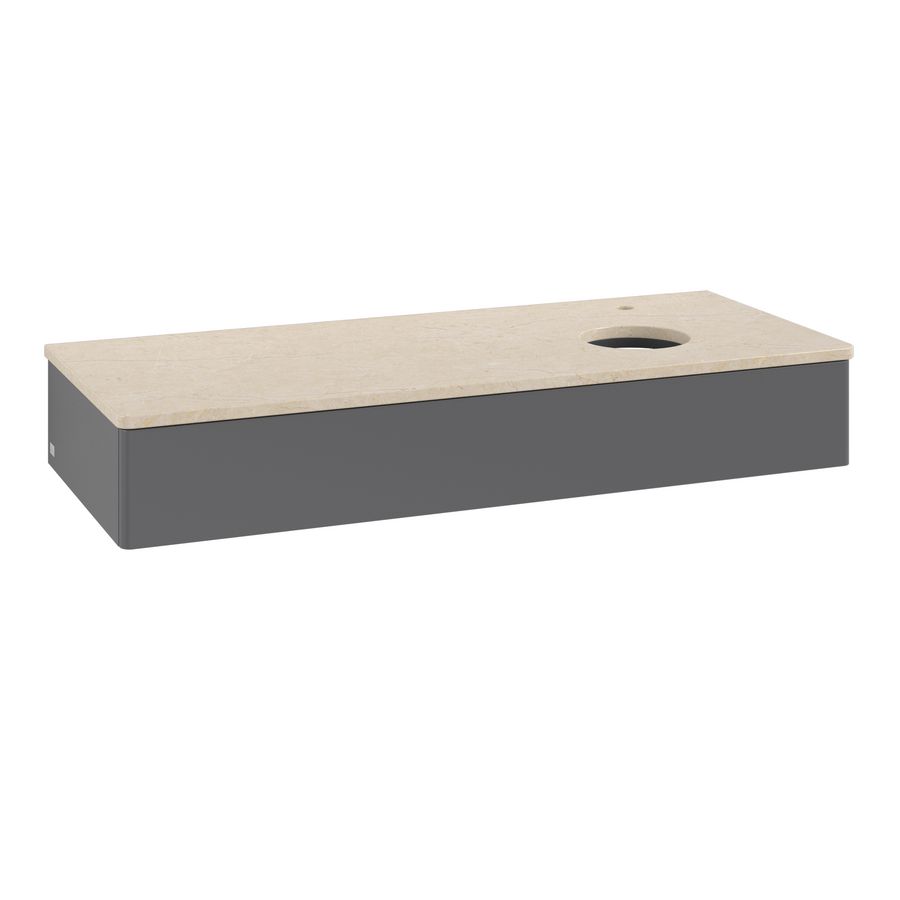 Wastafelonderkast Antao 1200x190x500mm Antr. Matt Lacquer L12053GK