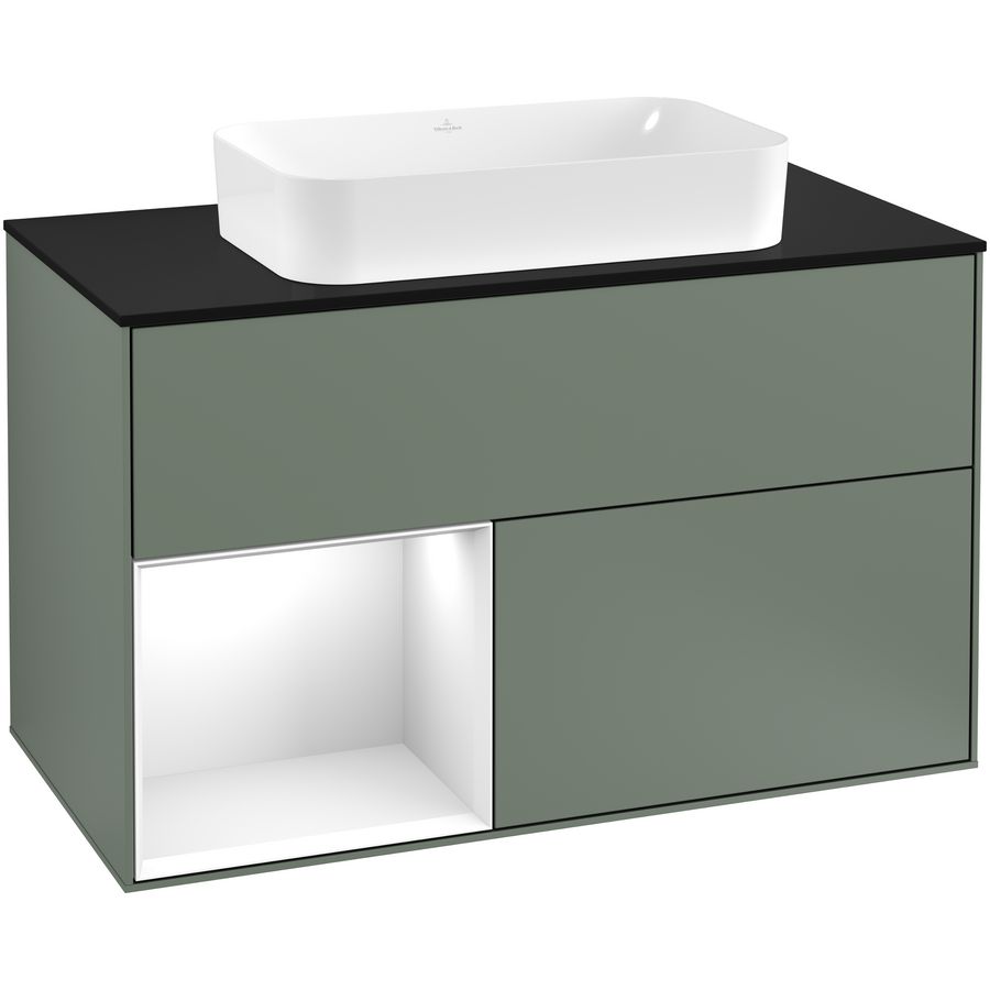 Wastafelonderkast Finion 1000x603x501mm Olive Matt Lacquer G242GFGM