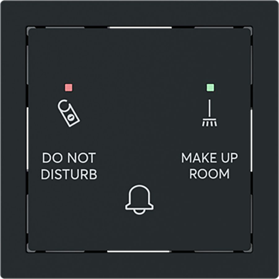 Pulsdrukker bel DND/MUR art-matzwart 24V