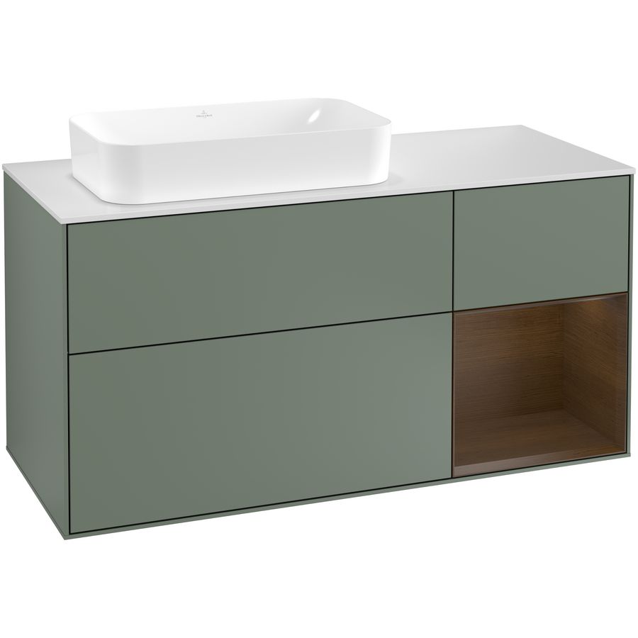 Wastafelonderkast Finion 1200x603x501mm Olive Matt Lacquer G281GNGM