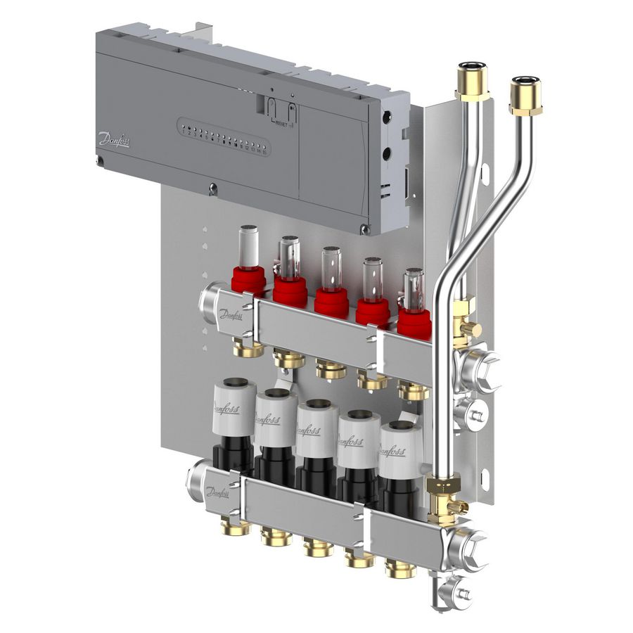 LTV-verdeler vloerverwarming Icon2 Prefab set 5-groeps RVS