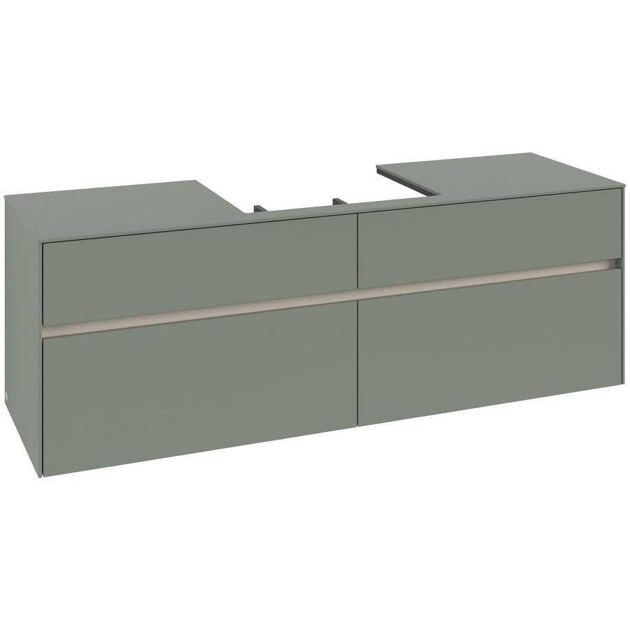 Wastafelonderkast Collaro 1600x548x500mm Soft Green C025B0AF