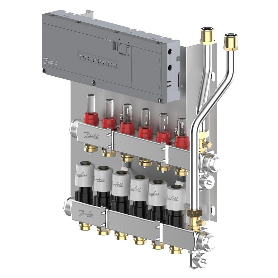 LTV-verdeler vloerverwarming Icon2 Prefab set 6-groeps RVS