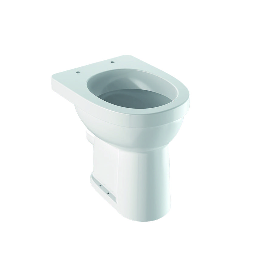 300 Comfort 93 staand closet verhoogd +6cm vlakspoel PK. wit met spoelrand (excl. zitting)
