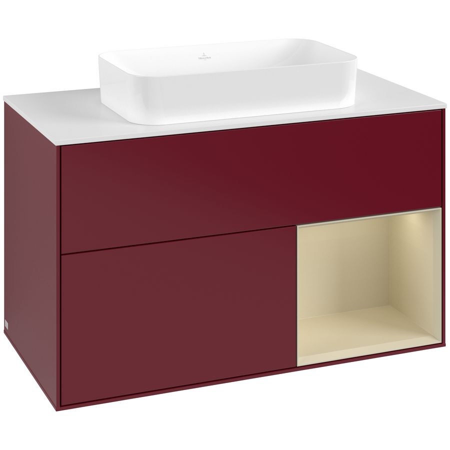Wastafelonderkast Finion 1000x603x501mm Peony Matt Lacquer F661HJHB