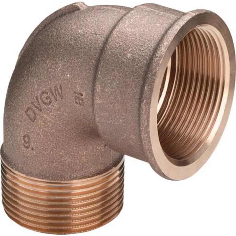 Draadbocht 90° brons 1" bn.xbu. 3092