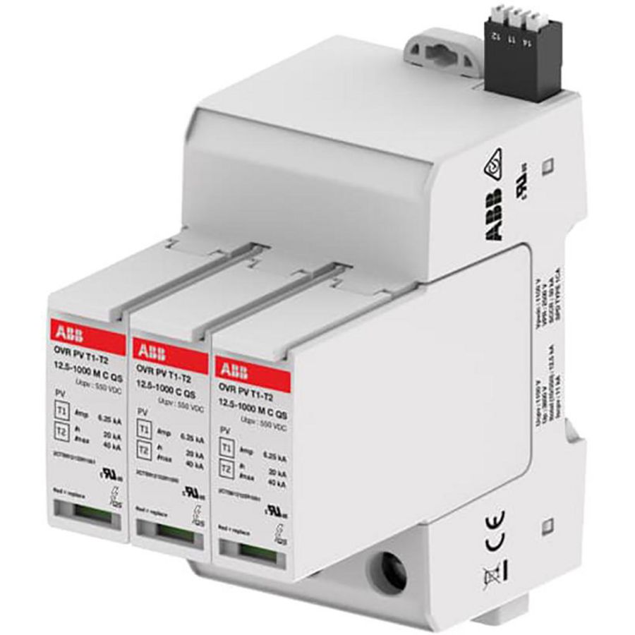 Overspanningsspoel QS PV T1-T2 12,5kA 2 line 1100VDC