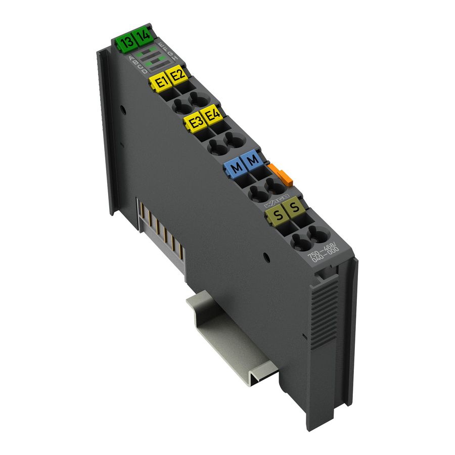 4-kanaals analoge ingang DC 0-10V Single ended donkergrijs