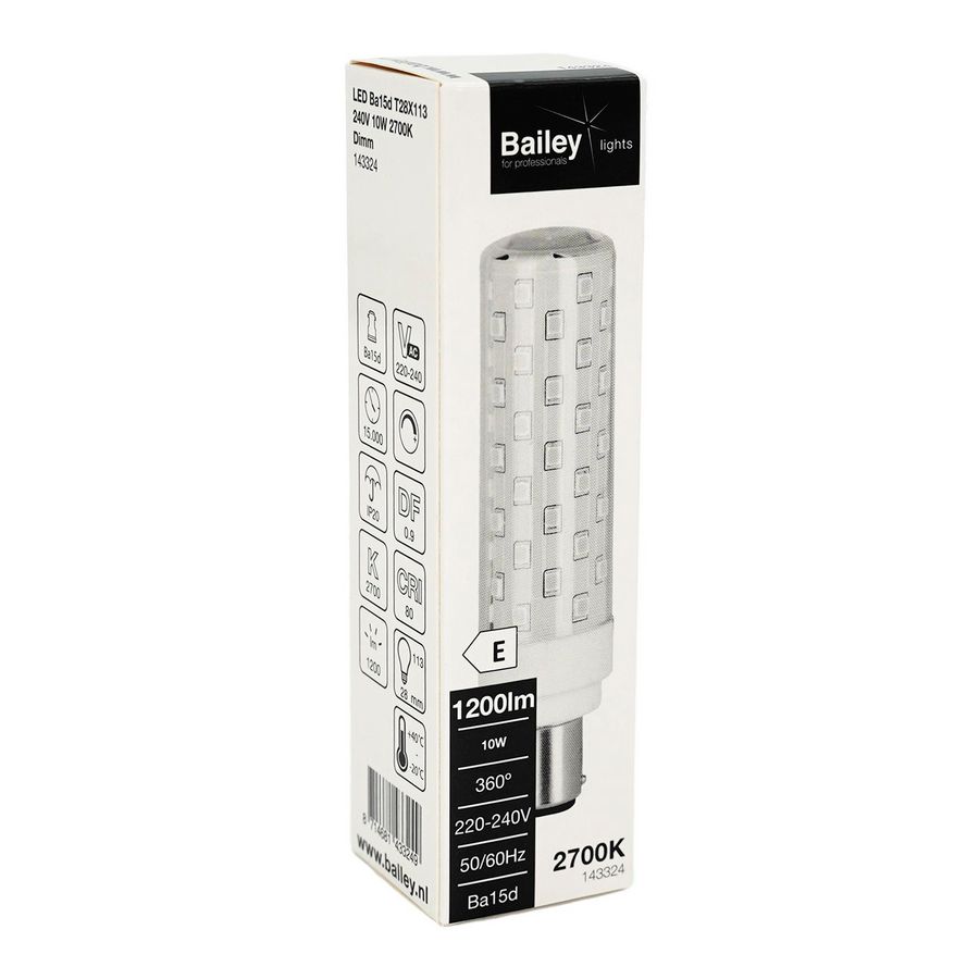 LED-lamp Tube Ba15d special T28X113 DIM 10W 83W 1200lm 827