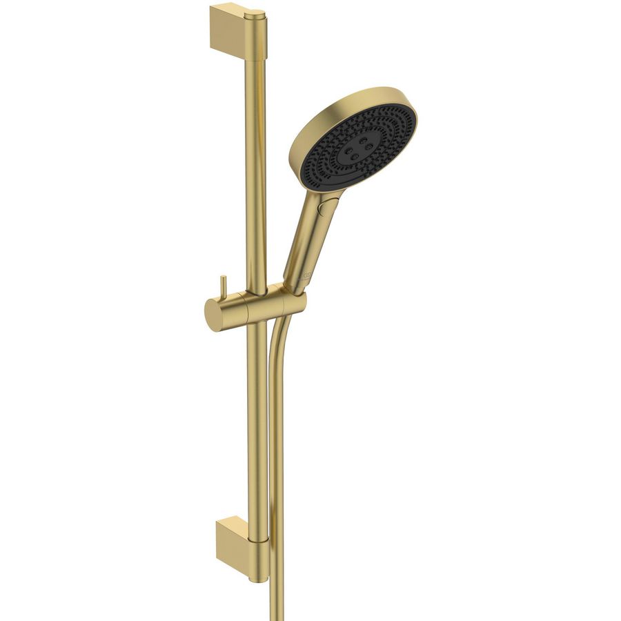 Glijstangcombinatie 600mm 1750mm brushed gold Idealrain