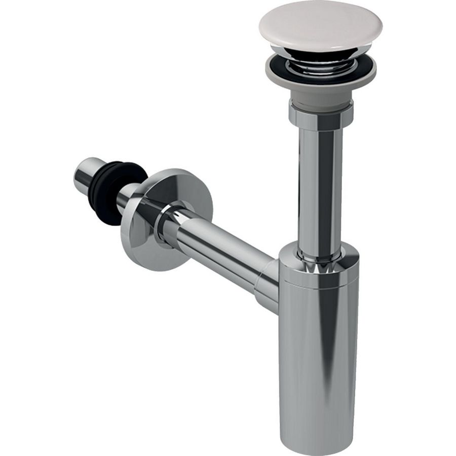 wastafelsifon, plugdeksel, ONE Ø32mm, G=1 1/4", wit/glanschroom