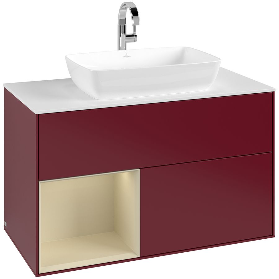 Wastafelonderkast Finion 1000x603x501mm Peony Matt Lacquer F771HJHB
