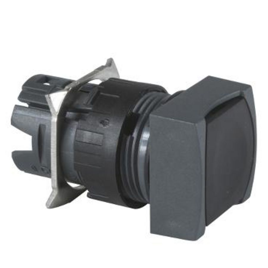 Kop voor vierkante drukknop Terugvering Ø16mm Zwart