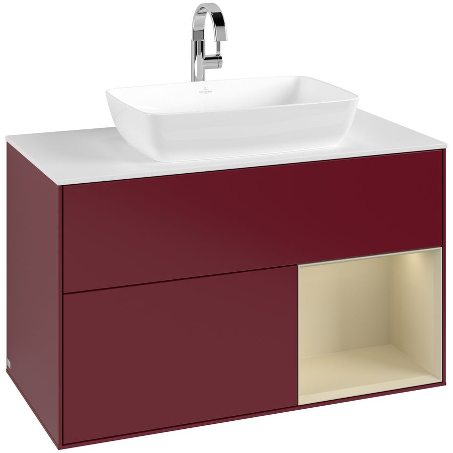 Wastafelonderkast Finion 1000x603x501mm Peony Matt Lacquer F781HJHB