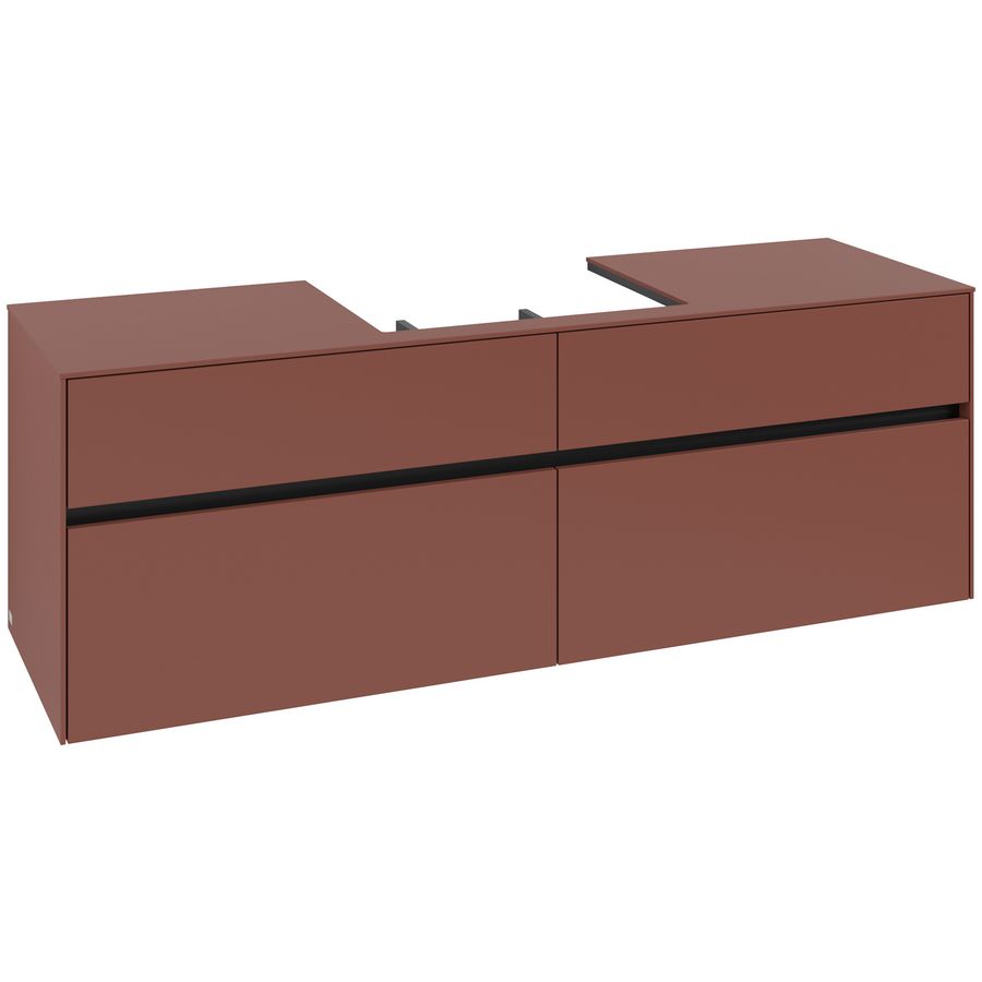Wastafelonderkast Collaro 1600x548x500mm Wine Red C02500AH