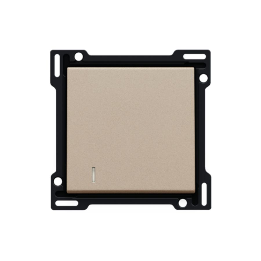 Afwerkingsset lens enkelvoudige schakelaar/knop champagne