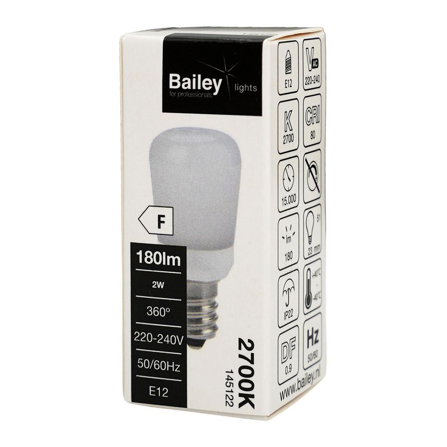 LED-lamp Appliance Special T23X51 E12 2W 19W 180lm 827 mat