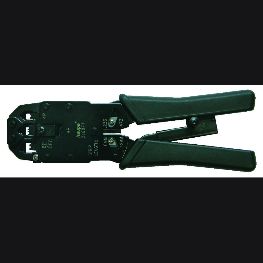 Perstang onafgeschermde modulstekker 4-6-8-polig